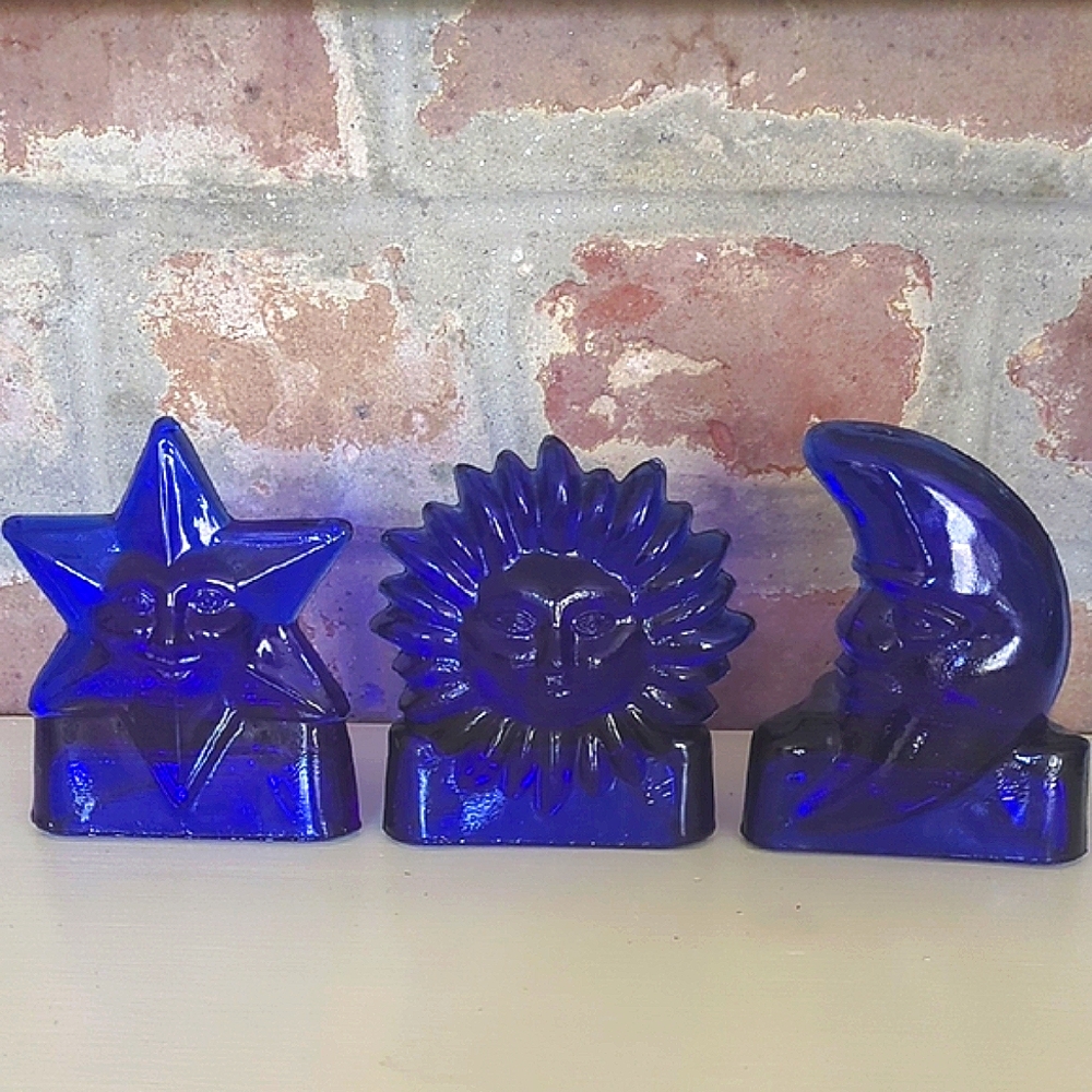 Celestial Cobalt Blue Votive Candle Holders